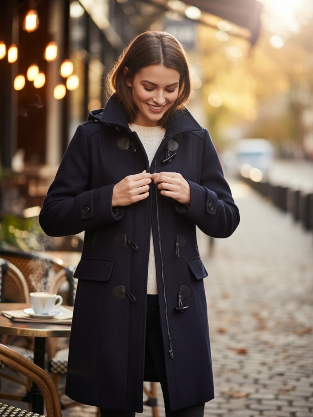Tommy Hilfiger Navy Toggle Pea Coat